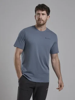 Montane T-Shirts & Baselayers-Mens Impact Compass T-Shirt - Stone Blue