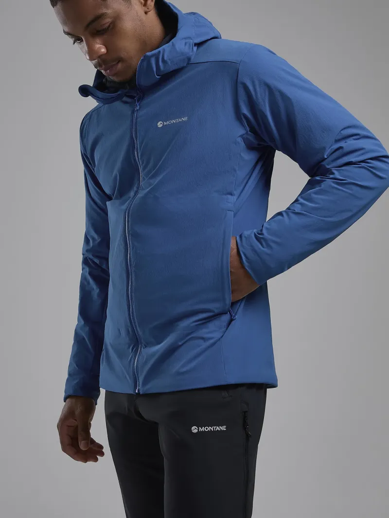 Montane Softshell Jackets-Mens Khamsin Hoodie - Neptune Blue