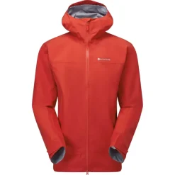 Montane Waterproof Jackets-Mens Phase Jacket - Adrenaline Red