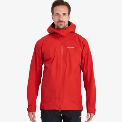 Montane Waterproof Jackets-Mens Phase Jacket - Adrenaline Red