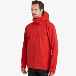 Montane Waterproof Jackets-Mens Phase Jacket - Adrenaline Red