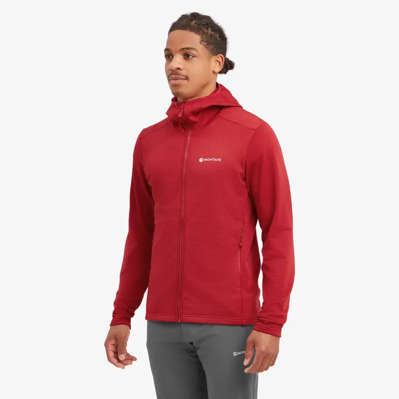Montane Fleece & Mid Layer-Mens Protium Hoodie - Acer Red