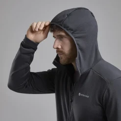 Montane Fleece & Mid Layer-Mens Protium Hoodie - Midnight Grey