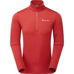 Montane Fleece & Mid Layer-Mens Protium Pull-On - Acer Red