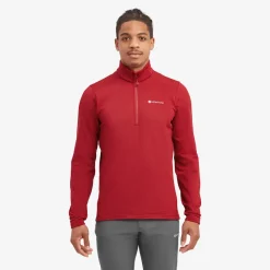 Montane Fleece & Mid Layer-Mens Protium Pull-On - Acer Red
