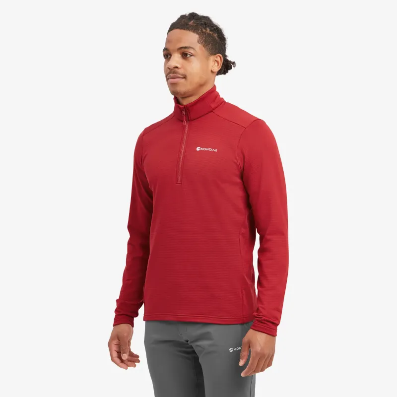 Montane Fleece & Mid Layer-Mens Protium Pull-On - Acer Red