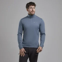 Montane Fleece & Mid Layer-Mens Protium Pull-On - Stone Blue