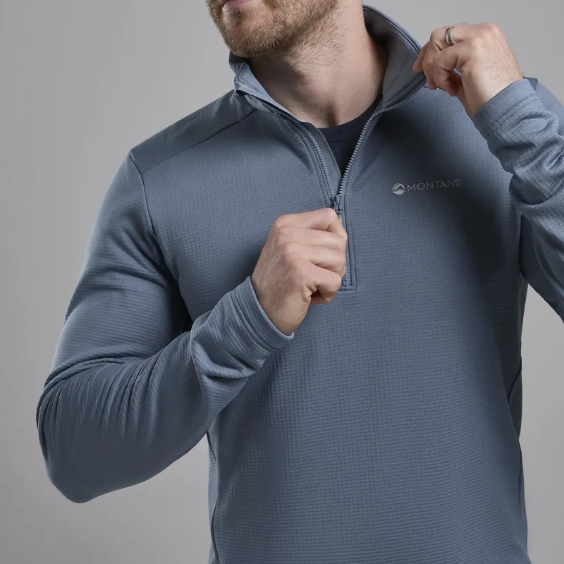 Montane Fleece & Mid Layer-Mens Protium Pull-On - Stone Blue
