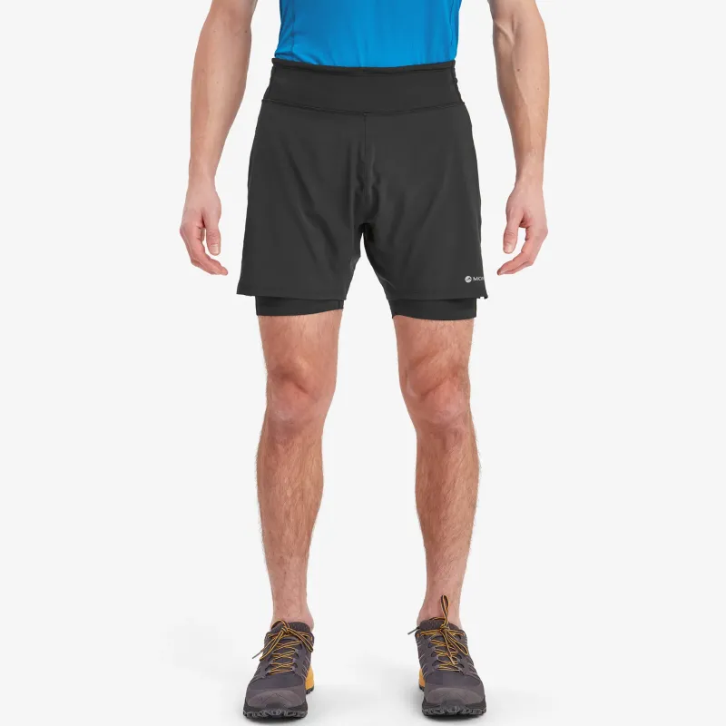 Montane Shorts-Mens Slipstream Twin Skin Shorts - Black