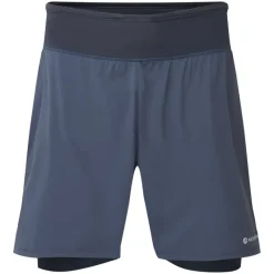 Montane Shorts-Mens Slipstream Twin Skin Shorts - Eclipse Blue