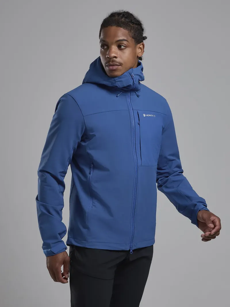 Montane Softshell Jackets-Mens Tenacity XT Hoodie - Neptune Blue