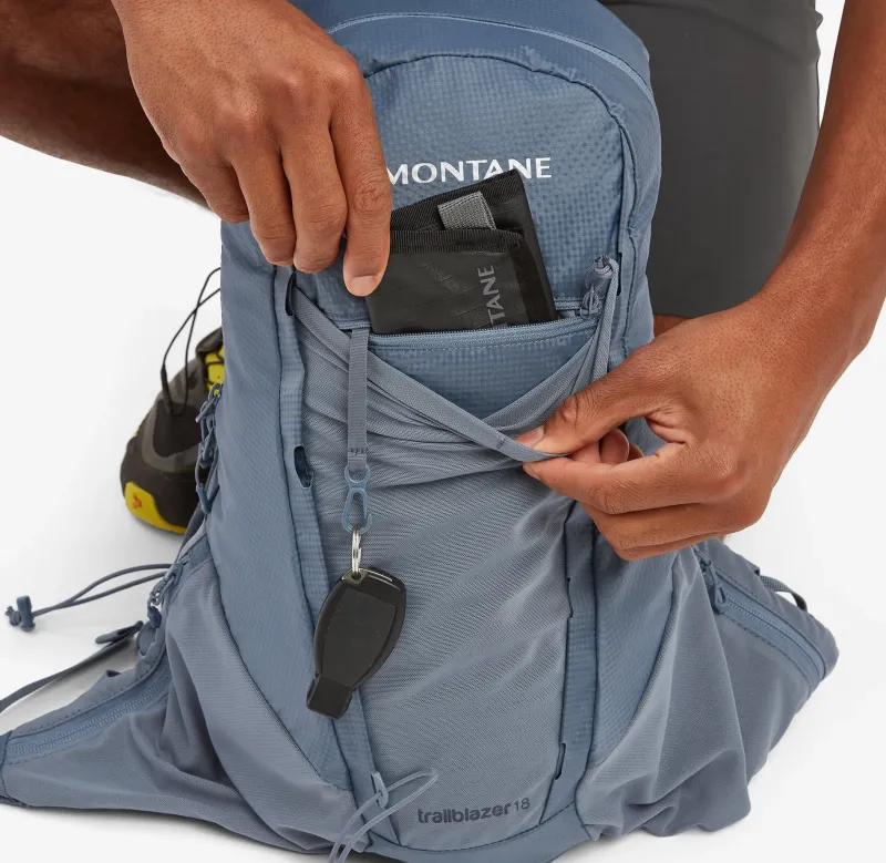 Montane Fast & Light Rucksacks And Vests-Mens Trailblazer 18 Rucksack - Stone Blue