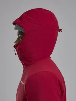 Montane Softshell Jackets-Mens Windjammer XPD Hoodie - Acer Red