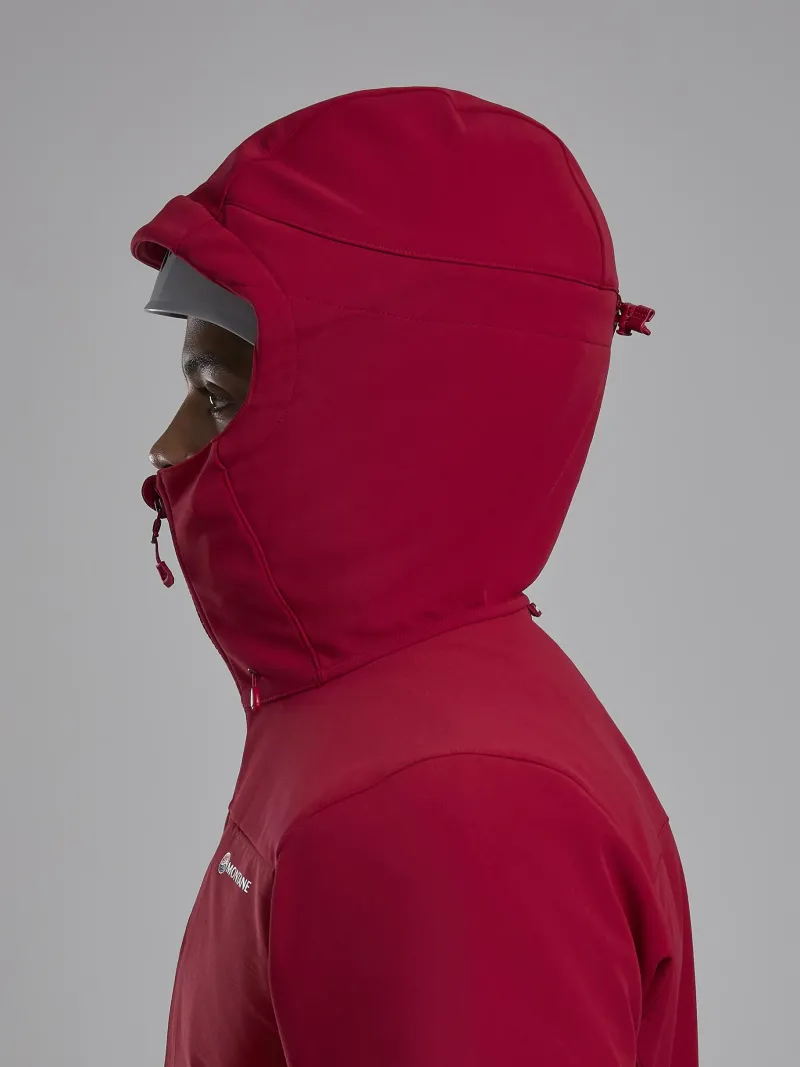 Montane Softshell Jackets-Mens Windjammer XPD Hoodie - Acer Red