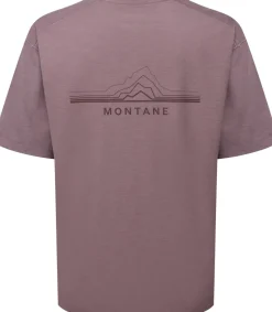 Montane T-Shirts & Baselayers-Womens Alhena Mountain 25 T-Shirt - Moonscape