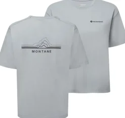 Montane T-Shirts & Baselayers-Womens Alhena Mountain 25 T-Shirt - Pebble Blue