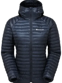 Montane Insulated Jackets-Womens Alpine 850 Nano Hoodie - Eclipse Blue