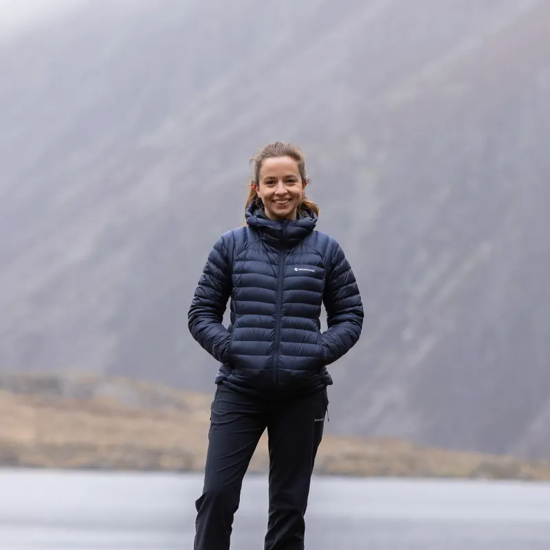 Montane Insulated Jackets-Womens Anti-Freeze Hoodie - Eclipse Blue
