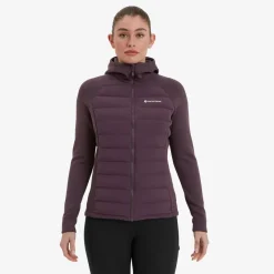 Montane Insulated Jackets-Womens Composite Hoodie - Mulberry