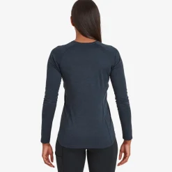 Montane T-Shirts & Baselayers-Womens Dart Long Sleeve T-Shirt - Eclipse Blue