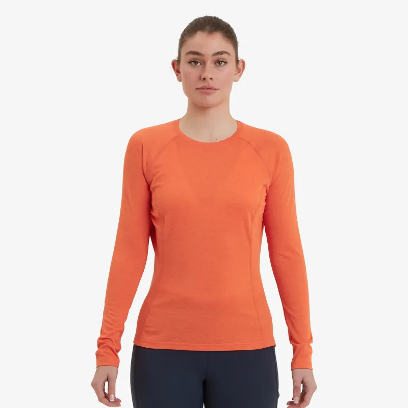 Montane T-Shirts & Baselayers-Womens Dart Long Sleeve T-Shirt - Tigerlily