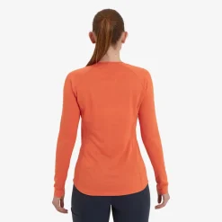 Montane T-Shirts & Baselayers-Womens Dart Long Sleeve T-Shirt - Tigerlily