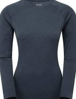 Montane T-Shirts & Baselayers-Womens Dart Long Sleeve T-Shirt - Eclipse Blue
