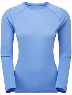 Montane T-Shirts & Baselayers-Womens Dart Long Sleeve T-Shirt - Cornflower