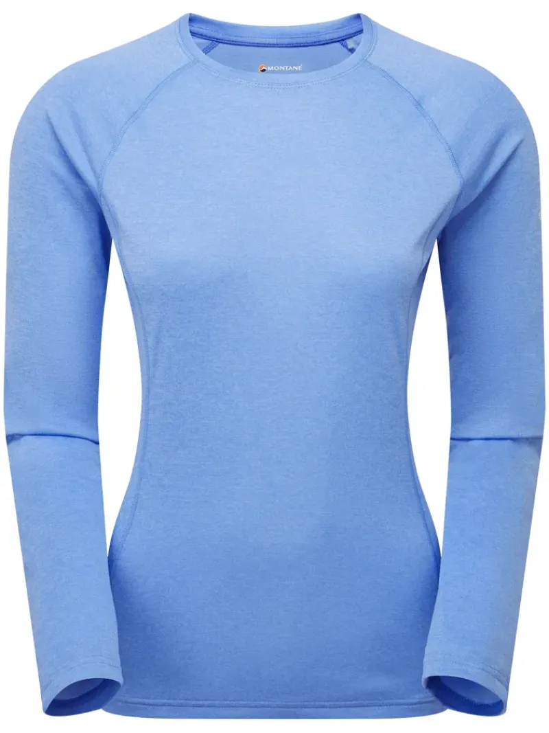 Montane T-Shirts & Baselayers-Womens Dart Long Sleeve T-Shirt - Cornflower