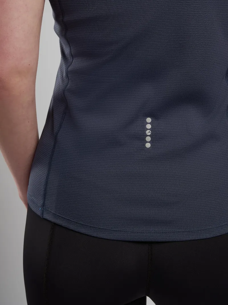 Montane T-Shirts & Baselayers-Womens Dart Nano Zip T-Shirt - Eclipse Blue