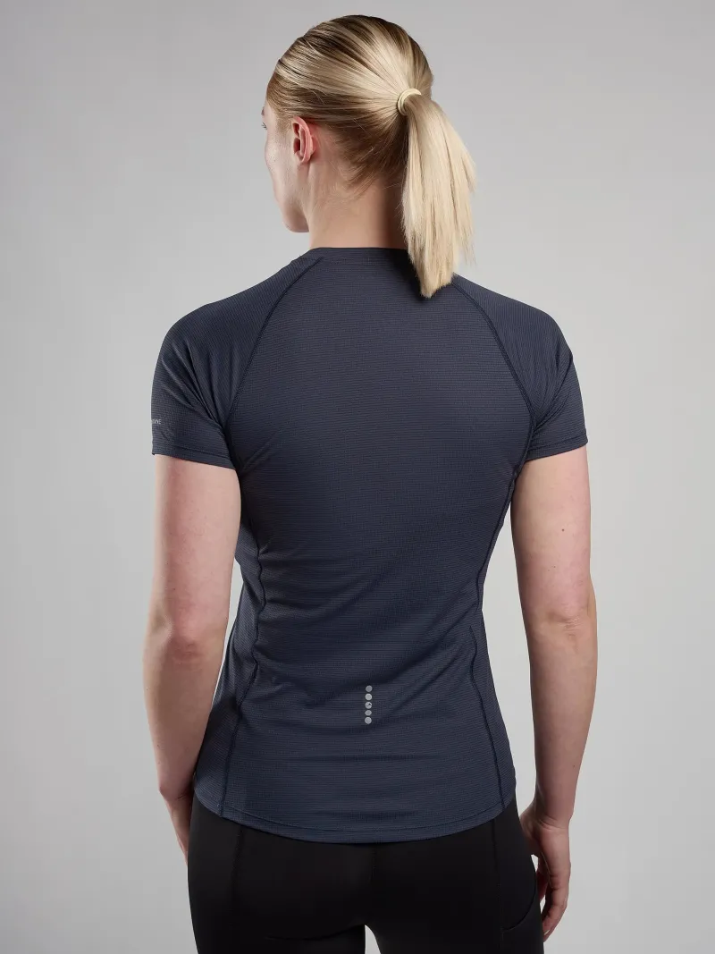 Montane T-Shirts & Baselayers-Womens Dart Nano Zip T-Shirt - Eclipse Blue