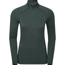 Montane T-Shirts & Baselayers-Womens Dart XT Zip Neck - Deep Forest