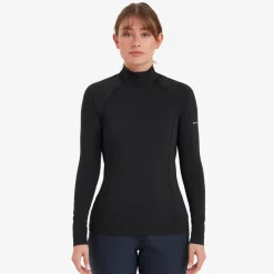 Montane T-Shirts & Baselayers-Womens Dart XT Zip Neck - Black