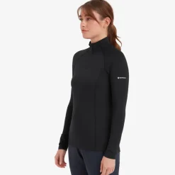 Montane T-Shirts & Baselayers-Womens Dart XT Zip Neck - Black