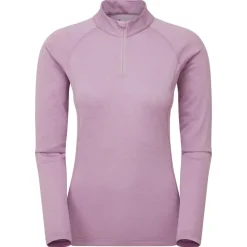 Montane T-Shirts & Baselayers-Womens Dart Zip Neck - Allium