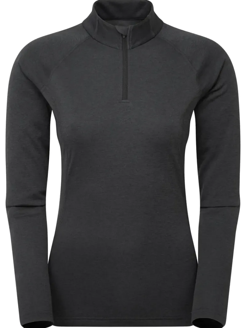 Montane T-Shirts & Baselayers-Womens Dart Zip Neck - Black