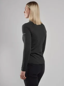 Montane T-Shirts & Baselayers-Womens Dart Zip Neck - Black