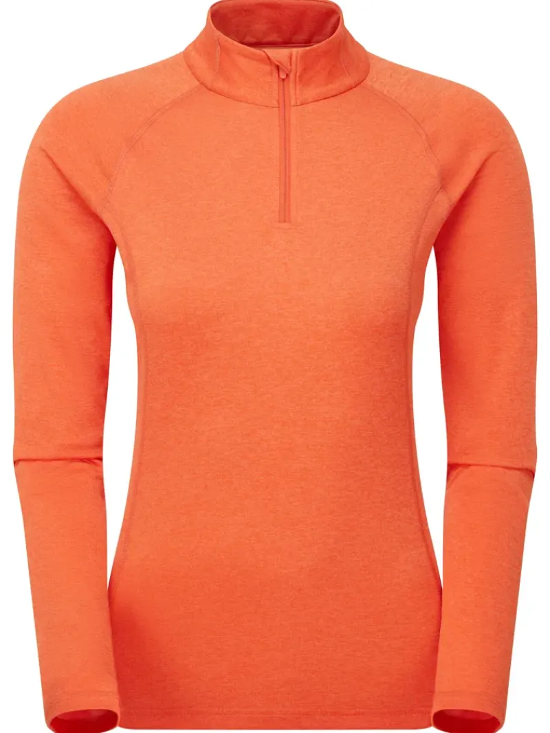 Montane T-Shirts & Baselayers-Womens Dart Zip Neck - Tigerlily