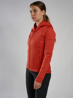 Montane Fleece & Mid Layer-Womens Fury Hoodie - Saffron Red