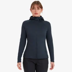 Montane Fleece & Mid Layer-Womens Fury Lite Hoodie - Eclipse Blue