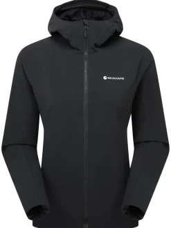 Montane Softshell Jackets-Womens Khamsin Hoodie - Black