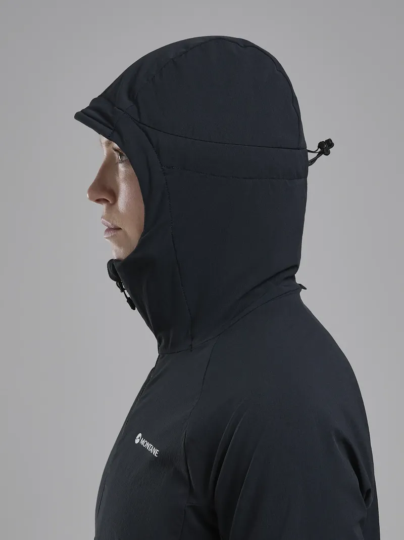 Montane Softshell Jackets-Womens Khamsin Hoodie - Black