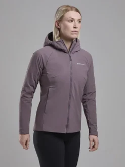 Montane Softshell Jackets-Womens Khamsin Hoodie - Moonscape