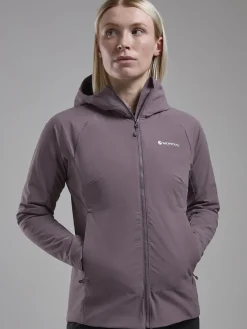 Montane Softshell Jackets-Womens Khamsin Hoodie - Moonscape