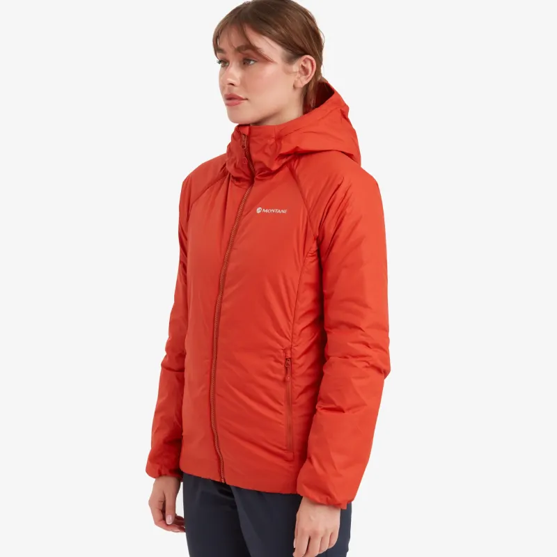 Montane Insulated Jackets-Womens Respond Hoodie - Saffron Red