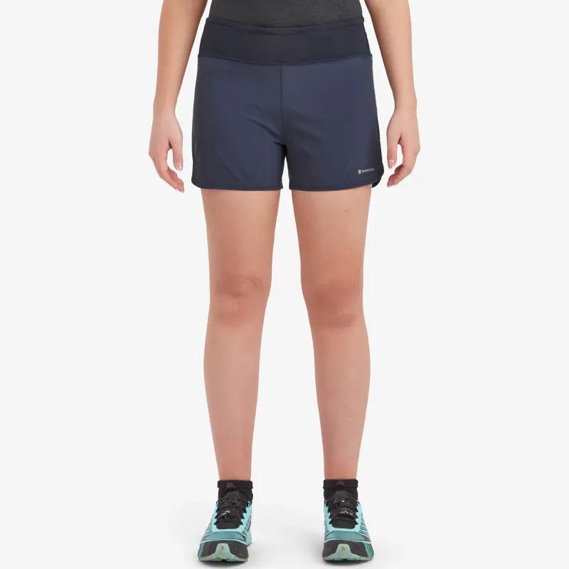 Montane Shorts & Skirts-Womens Slipstream Twin Skin Shorts - Eclipse Blue