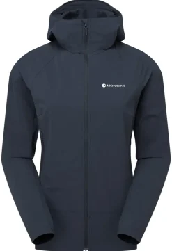 Montane Softshell Jackets-Womens Tenacity Nano Hoodie - Eclipse Blue