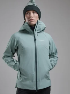 Montane Waterproof Jackets-Womens Torren Waterproof Jacket - Sea Mist