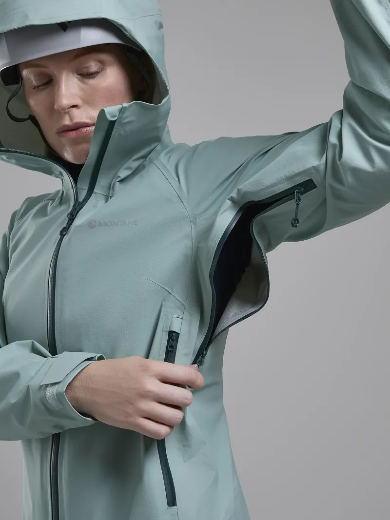 Montane Waterproof Jackets-Womens Torren Waterproof Jacket - Sea Mist