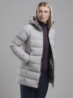 Montane Insulated Jackets-Womens Tundra Hoodie - Oyster